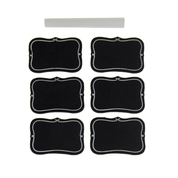 Self-Adhesive Wooden Chalkboard   1pc Chalk, Bracket, 2-Inch, 6-Count
