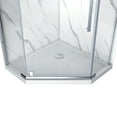 thumbnail image 6 of Dreamwerks Capri 36 in. W x 36 in. D x 78.5 in. H Neo-Angle Shower Stall in Chrome with Door, Base and Walls, 6 of 8