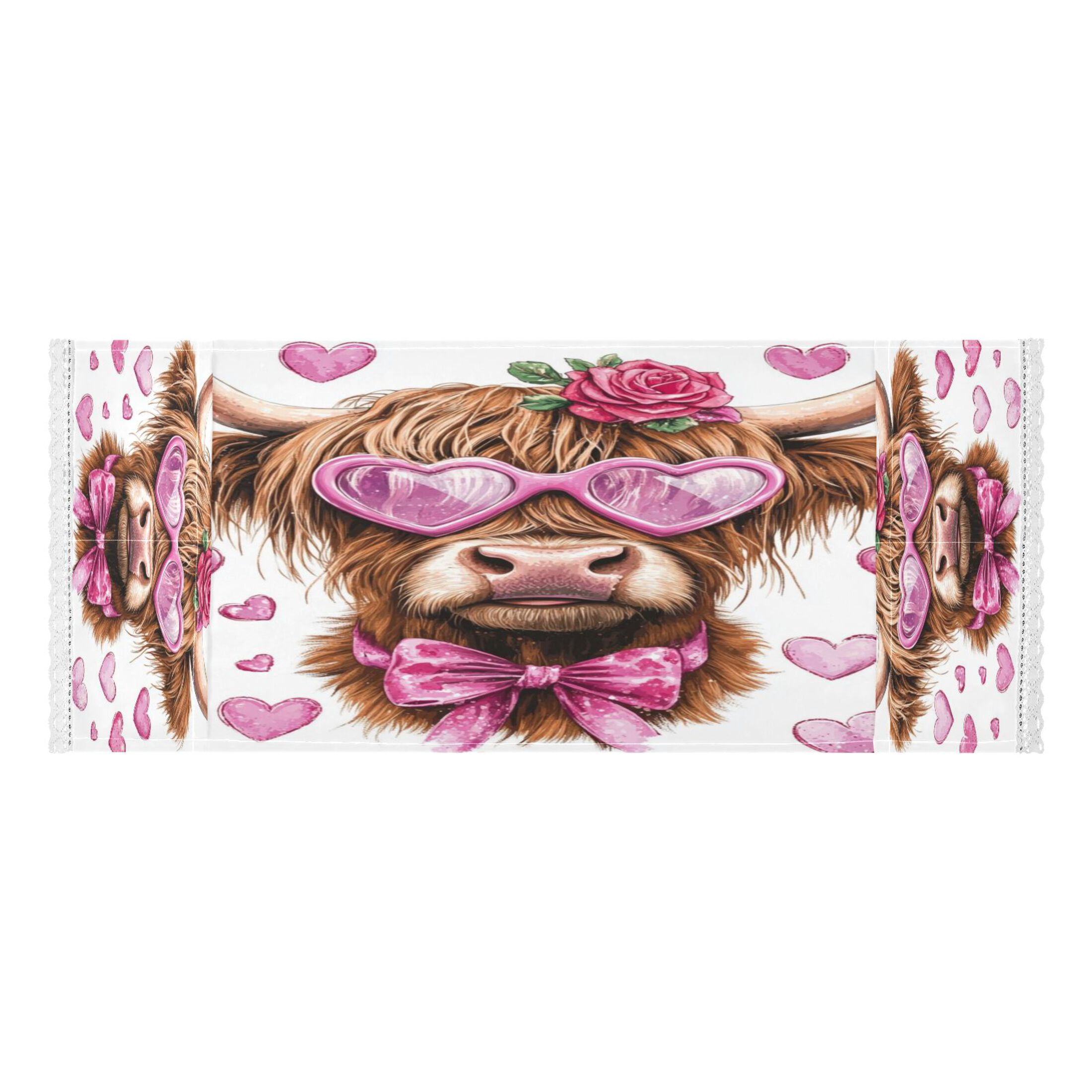 WOBOGO Cow with Love Pattern Washing Machine Cloth Dryer Refrigerator Top Cover Protective Non-Slip Mat For Kitchen Laundry