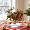 thumbnail image 7 of Darzheoy Christmas Santa Figurine, Sleigh Acrylic Tabletop Ornament, Winter Holiday Gift Accent, Christmas Decorations Indoor for Home Table Shelf Mantel, 7 of 7