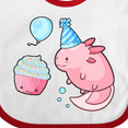 thumbnail image 4 of Inktastic Cute Axolotl Birthday with Cupcake Boys or Girls Baby Bib, 4 of 4