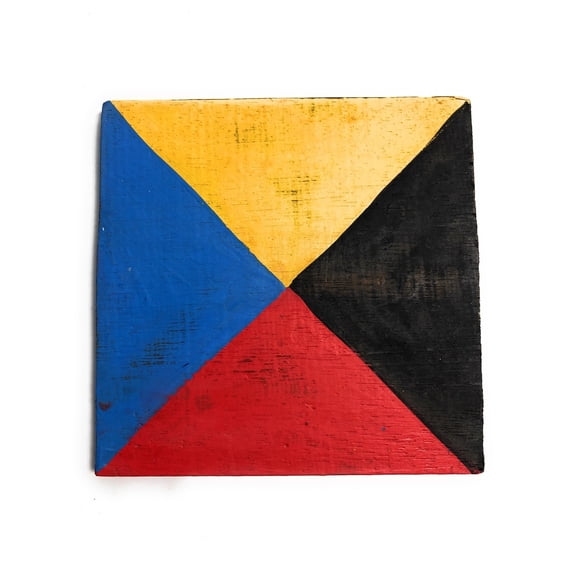 Z Nautical Alphabet Wooden Plaque 7" X 7" - Coastal Decor | #skn16017z