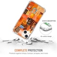 thumbnail image 3 of Orange Aesthetic Case Compatible with iPhone 14,Aesthetic Art Design TPU Bumper Cover Case, 3 of 5