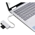 thumbnail image 2 of Cable Matters Dual Slot USB C Card Reader (USB C SD Card Reader) in White for Micro SD, SDHC, SDXC Memory Cards - Thunderbolt 3 Port Compatible, 2 of 7