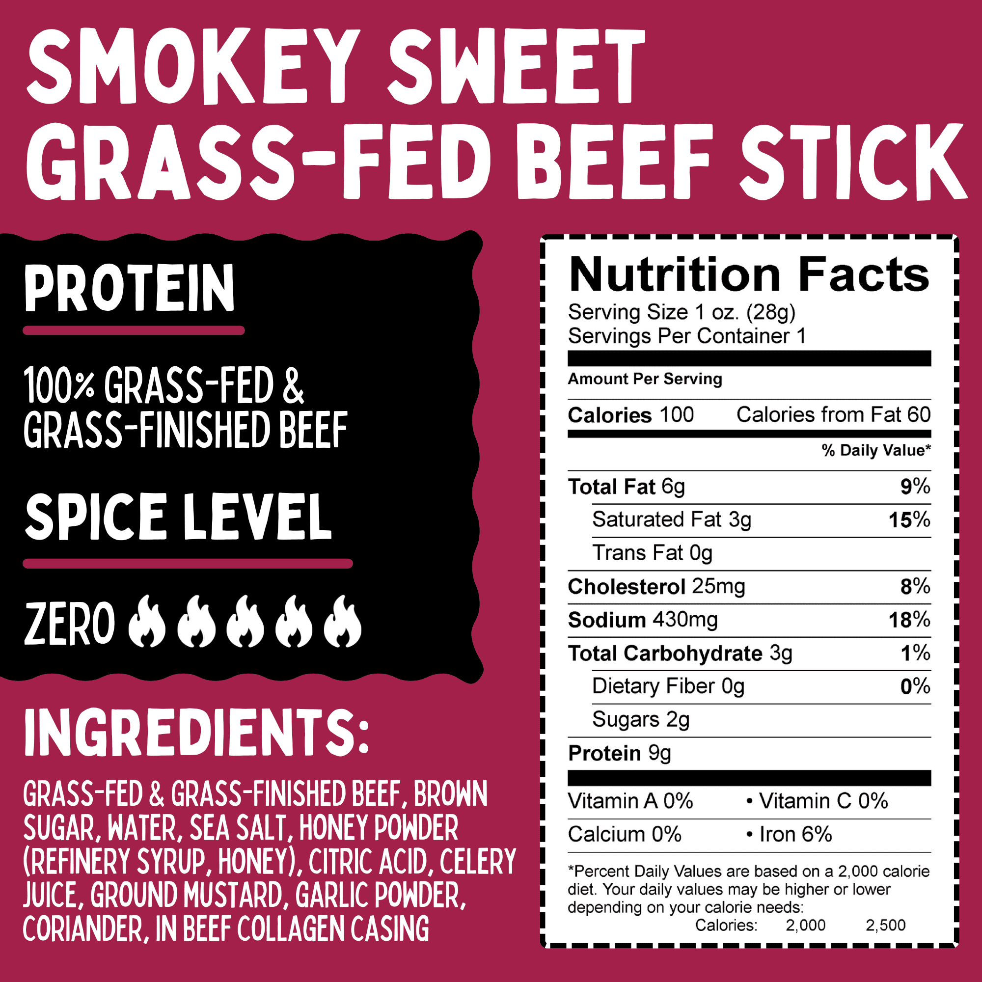 Sogo Snacks Beef Sticks Variety Pack 100% Grass-Fed Non-GMO Keto 48 Count 1-oz