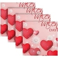thumbnail image 5 of Dreamtimes Valentine's Day Love Heart Cloth Napkins Set of 4, Oversized Washable Reusable Polyester Dinner Table Napkins for Family, Restaurant, Party Decor, 20"x 20", 5 of 7