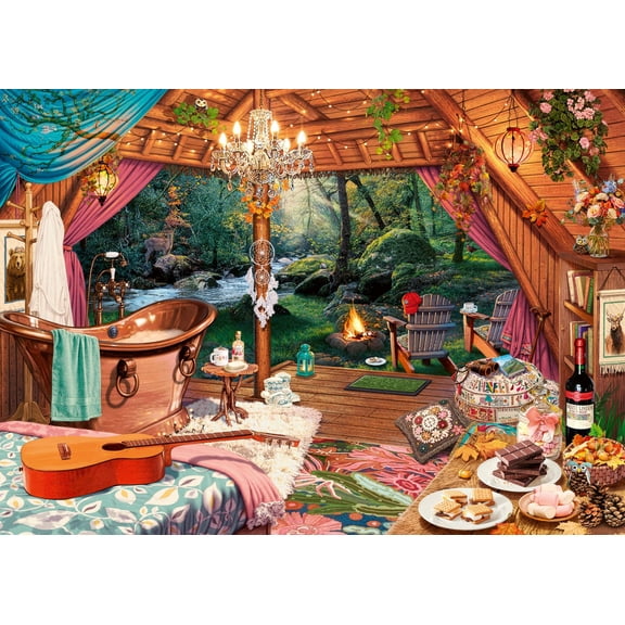 Ravensburger Cozy Puzzle Series - Glamping, 500 Pc Jigsaw Puzzle, Teens & Adults Ages 12 