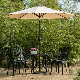 Barely Pink Vinyl Tablecloth With Umbrella Hole And Zipper 90