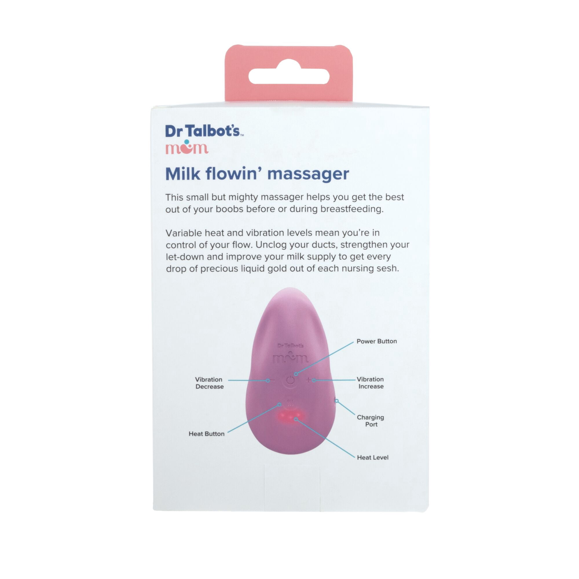 Dr. Talbot's Mom Heat & Vibration Lactation Massager for Breastfeeding Mothers
