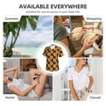 thumbnail image 5 of Vsdgher Chocolate Plaid Sunflower A Women Shirts V Neck Short Sleeve Tops T-Shirt Basic Tees, S to 3XLMedium, 5 of 5