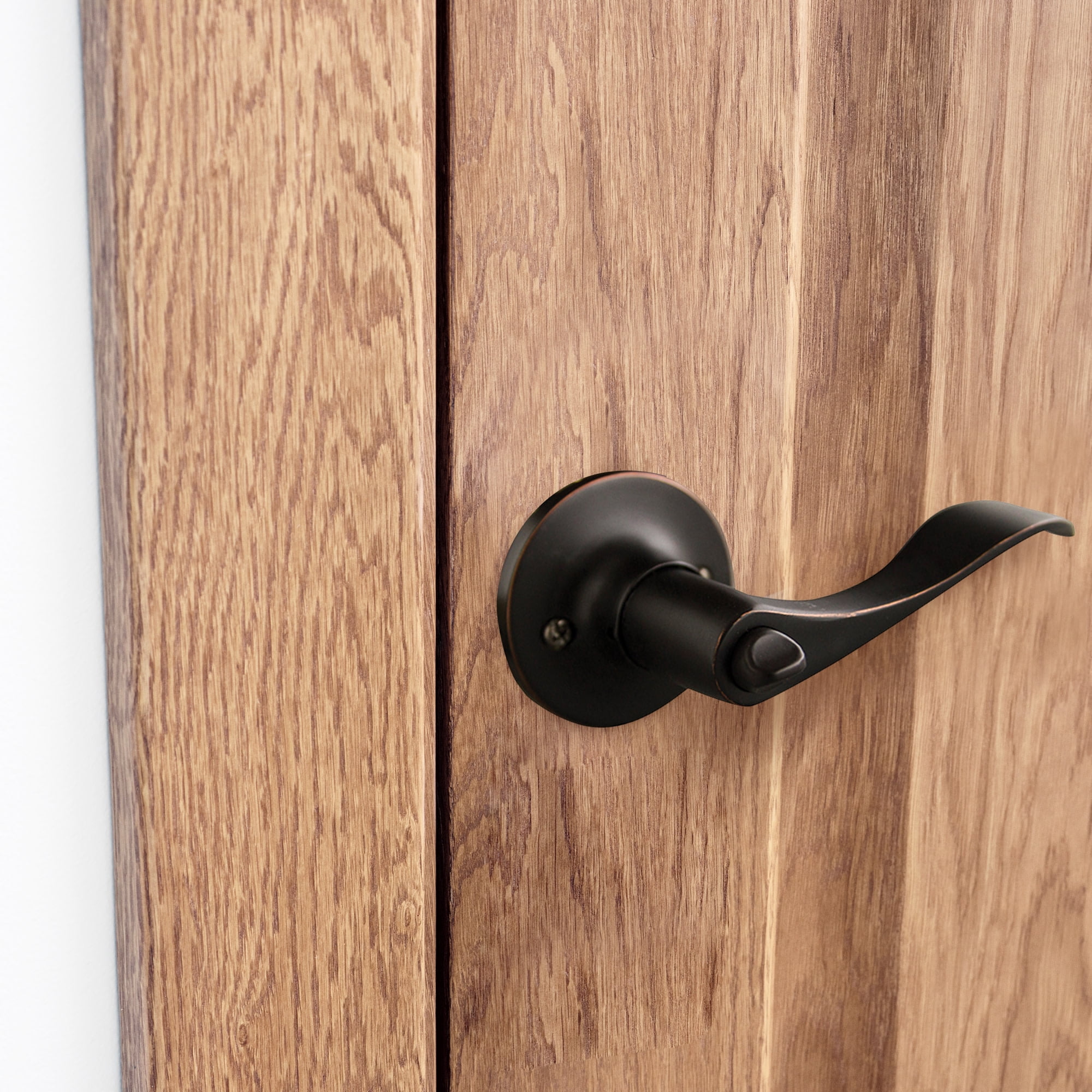 Design House 2-Pack Stratford 6-Way Universal Privacy Bed and Bath Door Lever, Oil Rubbed Bronze