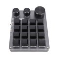 thumbnail image 1 of Programmable Keypad, One Handed Keyboard, 16 Keys, 3 Knobs, Red Switch, BT 2.4G TYPE C Wired, Customize Keypad for Gaming Editing Working, 1 of 7