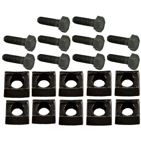 Mobile Home Axle Wheel Bolt (Coarse Thread) w/Rim Clamps 10 Pack