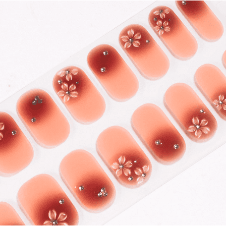 Floral Ombre Gel Nails