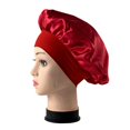 thumbnail image 2 of Elastic Sleeping Night with Elastic Wide Band Extra Sleeping Satin Bonnet Smooth High Density Women Braids Curly Night Hat Sleeping for Home Salon, 2 of 6