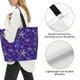 thumbnail image 3 of Balery blue purple Snowflake Bolsa Tote Estilo Estético con Cremalleras, Bolsa de Hombro, Bolsa de Compras Grande y Plegable, 3 of 8
