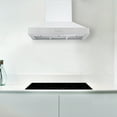 thumbnail image 2 of Ancona Capot de la Gamme 36 in. Produced Wall Mount Pyramid en Acier Inoxydable & Blanc, 2 of 7