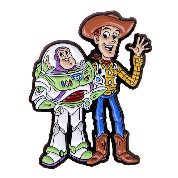 Woody and Buzz Lightyear Characters 1.25 inch Wide Metal Enamel Pin