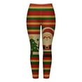 thumbnail image 4 of Fiaer Christmas Women's Leggings Santa High Waisted Xmas Tight Trousers Plus Size Stretch Tummy Control Yoga Pants Red XXL, 4 of 4