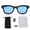 Blue, variant on M Buder AI Translation Glasses with Camera Bluetooth WiFi Translator Glasses Noise Cancellation Color Changing (6.34 inches / 16.1 cm)