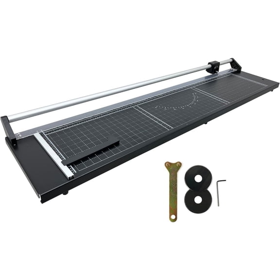 EQCOTWEA 48" Paper Cutter Rotary Paper Trimmers All Metal for Cutting Card Photo Paper Film Cardboard