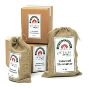 Minuteman International Fire Starting Fatwood Sticks in Printed Burlap Bag, 8 Lb, Natural Fatwood