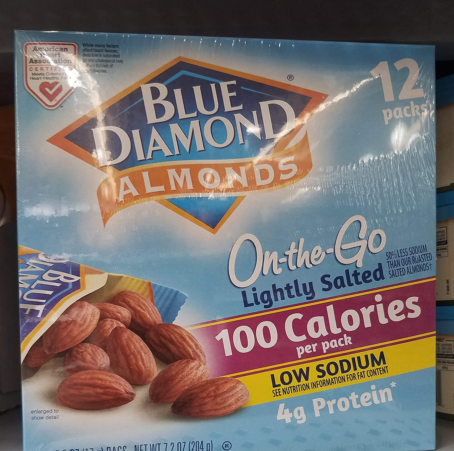 Blue Diamond Almonds On the Go 100 Calorie Packs, Lightly Salted, 12