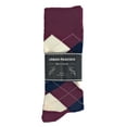 thumbnail image 2 of Urban-Peacock Men's Argyle Dress & Groomsmen Socks - Argyle - Maroon - 1 Pair, 2 of 2