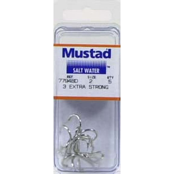 Mustad 3x Strong Treble Hook (Durasteel) - Size: #10 25pc