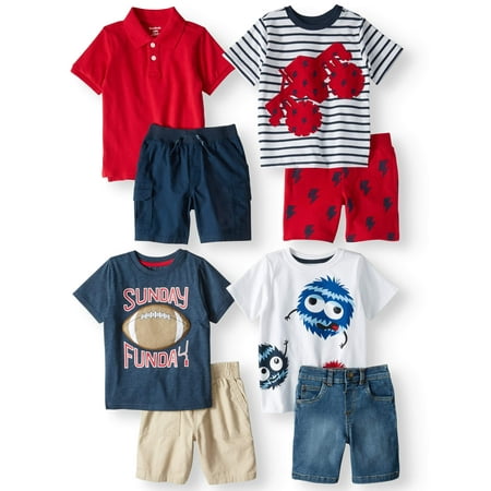 Mix & Match Outfits Kid-Pack Gift Box, 8pc Set (Toddler Boys)