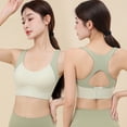 thumbnail image 2 of Sngxgn Sport Bra for Women Seamless Padded Active Workout Gym Yoga Crop Tank Top(Beige,M), 2 of 3