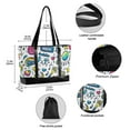 thumbnail image 2 of FORMRS Canvas Laptop Tote Bag for Women with 15.6" Computer Compartments Shoulder Handbag, Blue Doodle Pattern, 2 of 7