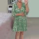 thumbnail image 5 of Puntoco Vestido De Manga Corta Con Cuello En V, Nuevo Vestido De Playa Informal De Gran Tamaño Con Cuello En V Floral Suelto De Alta Elasticidad Para Vacaciones En La Playa Verde Xxxxl, 5 of 8