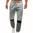 thumbnail image 2 of ZRGHAOYLQ Mens Baggy Sweatpants Fashion Color Block Joggers Athletic Active Straight Leg Sweat Pants Casual Fleece Jogging Pants Drawstring Waistband Workout Trousers with Pockets, 2 of 7