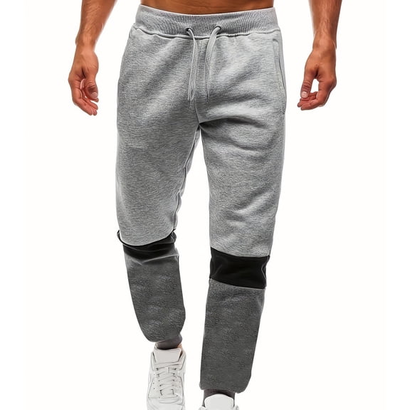 CQONEPT Mens Sweatpants Casual Loose Fit Jogger Pant Drawstring Lightweight Athletic Running Pants with Pockets Gray XL