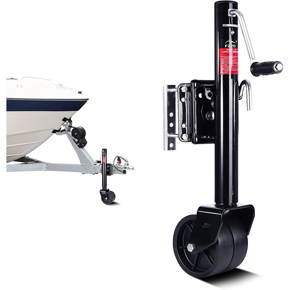 2000 lb trailer jack with wheel, heavy duty swivel boat trailer jack