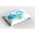 thumbnail image 2 of Ambesonne Blue Pillow Sham 2 Pack, Its a Boy Grunge, 36"x20", Turquoise and Blue, 2 of 3