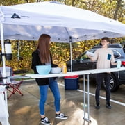 Ozark Trail 8 Foot Extendable Tailgate Table, White, 92.5 in x 12 in x 39 in, Canopy Not Included