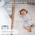 thumbnail image 5 of Sense-U Smart Baby Monitor Pro (largo alcance) + cámara PTZ 2K: seguimiento del movimiento abdominal con vibración excitante, vuelco, sensación de temperatura, video 2K, sonido de fondo y detección de, 5 of 5
