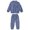 kids sleepwear -Z1 Blue, variant on REDARER Boys Girls Solid Letter Embroidery PJs Long Sleeve Crew Neck Soft Flannel Elastic Pants Cozy Winter Kids Home Sleep Set,3-4 Years