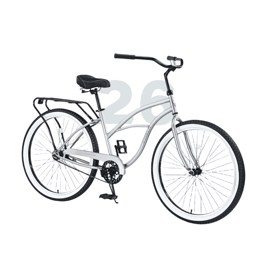 Ambifirner 26 Inch Beach Cruiser Bike for Women, 1 Speed Commute Bike for Adults, Womens Bicycle with Adjustable Seat, Multiple Color