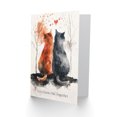 thumbnail image 2 of Valentine's Day Card Cat Lover Grow Old Together Autumn Watercolour Blank Arty Art All Occasion Greeting Card, 2 of 3