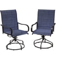 thumbnail image 3 of TLSUNNY Patio Furniture Set of 2, Outdoor 360° Swivel Dining Chairs W/ High Back, Armrest, All-Weather Textilene Furniture for Garden, 330LBS, 3 of 11