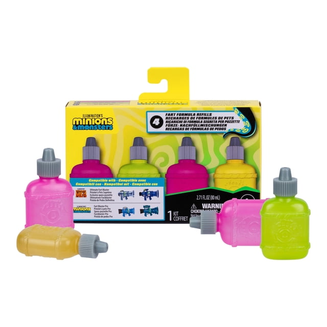 Recargas de fórmula de pedos Minions x4 para Fart Blaster