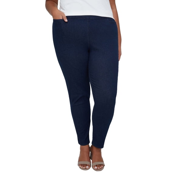 Catherines Women's Plus Size Petite Essential Flat Front Pant