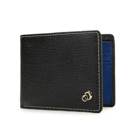 Multi Card Minimalist Slim Bifold Leather Men Travel Wallet Pocket Holder, Best Mens Wallets for Cash Money, ID, Credit (Best Affinity Credit Cards)