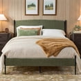 thumbnail image 3 of Better Homes & Gardens Ambrose Upholstered Queen Bed, Forest Velvet and Forged Iron, 3 of 21