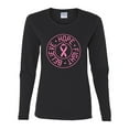 thumbnail image 2 of Wild Bobby Believe Hope Awareness Breast Cancer Awareness Women Graphic Long Sleeve T-Shirt, Black, Small, 2 of 6