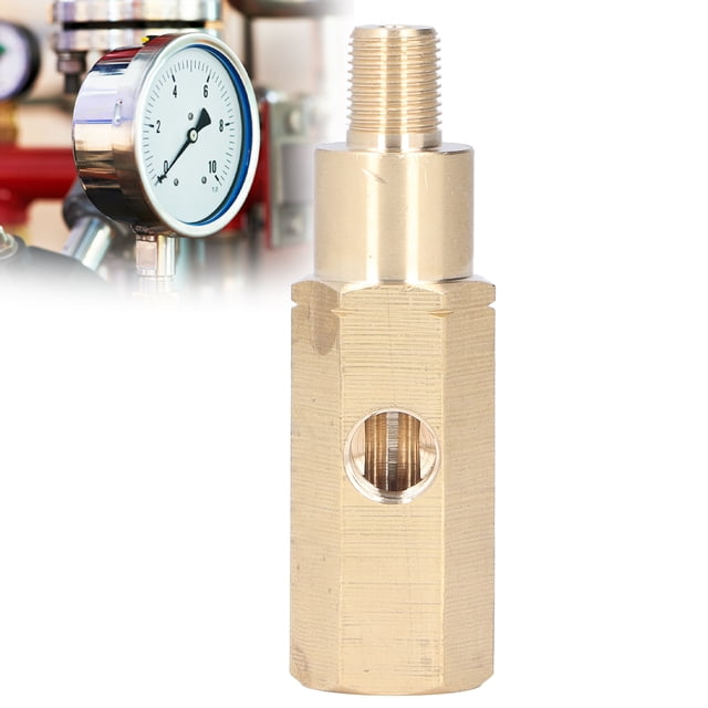 T Piece Brass Adaptor, Rust Resistance Oil Pressure Gauge Fitting for Car Modification