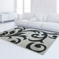 thumbnail image 1 of Ladole Rugs Botanical Turkish Durable Beatuiful Modern Area Rug Carpet in Gray Black, 6'2" x 9'2" (190cm x 280cm), 1 of 3